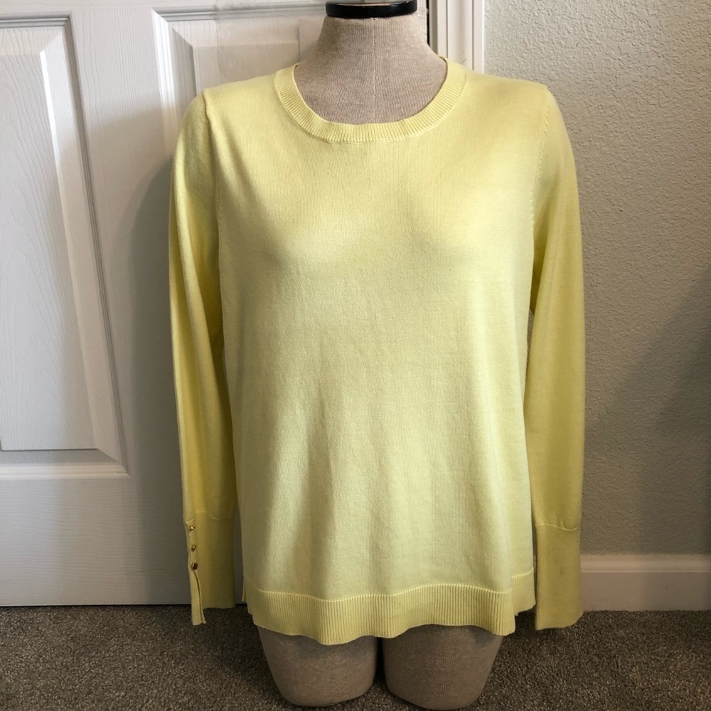 PREMISE fashion-pullover,lime ice color sweater L